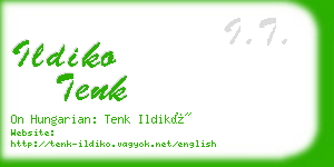 ildiko tenk business card